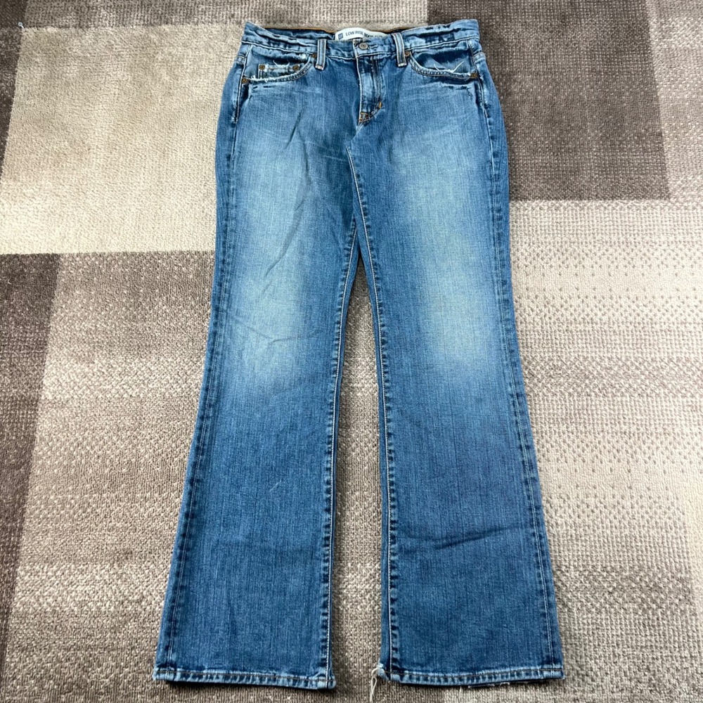 Y2K Gap Low Rise Boot Cut Jeans Womens 8R Blue Denim Made in USA